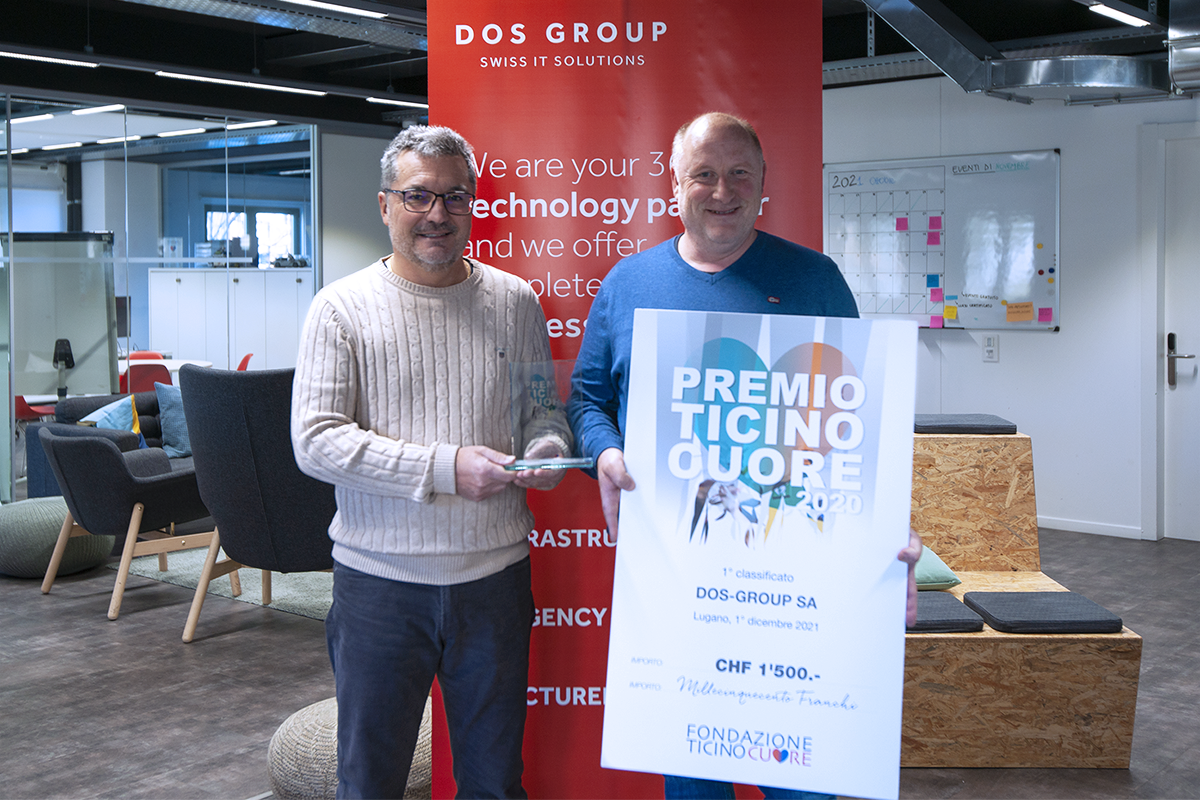 DOS Group vince il premio Ticino Cuore 2021
